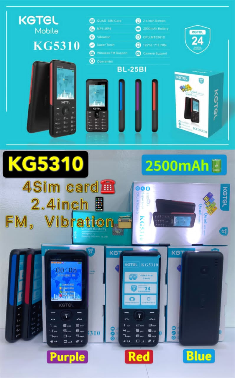 گوشی موبایل چهار سیم کارت کجیتل Kgtel Kg 5310